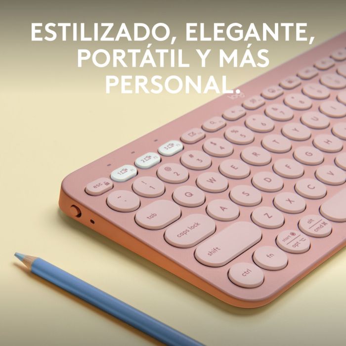 Clavier sans fil Logitech K380s Rose Espagnol Qwerty 2