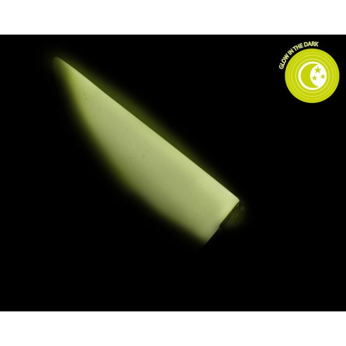 Couteau factice avec effet sang 41 cm - Brillant dans le noir - Accessoire pour déguisement, Halloween et décoration horrifique