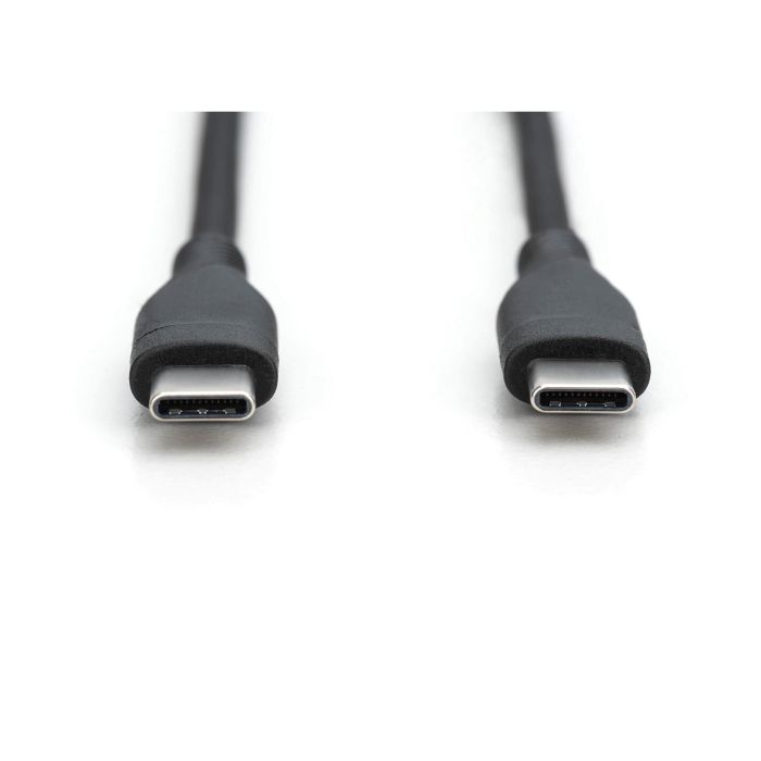 DIGITUS USB 2.0 Kabel Typ C -C Silikon St/St 1m schwarz 1