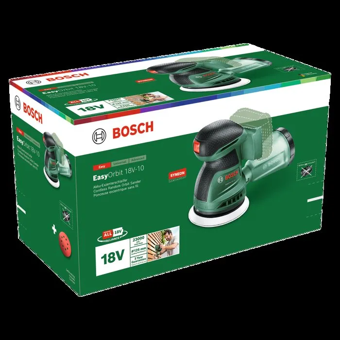 Bosch - EasyOrbit 18V10 - Ponceuse excentrique sans fil 18V, 125mm - Système Power For All 18V