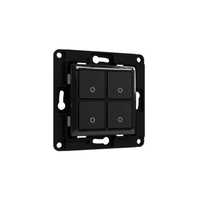 Shelly Accessories "Wall Switch 4" Wandtaster 4-fach Schwarz 0 Shelly Accessories "Wall Switch 4" Wandtaster 4-fach Schwarz 0