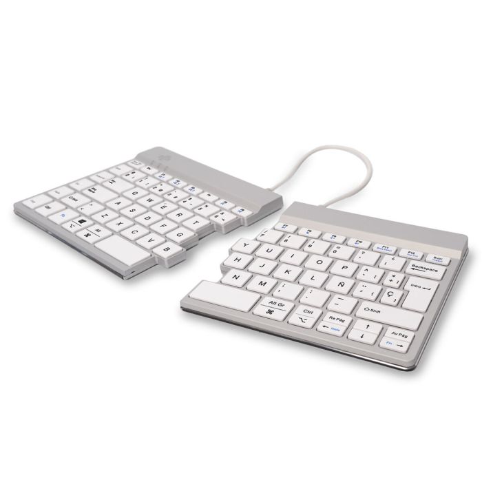 clavier et souris R-Go RGOSBESWLWH Blanc Espagnol QWERTY 5