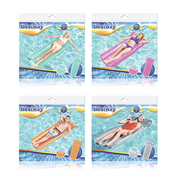 Bestway Matelas Gonflable Deluxe Couleur Assortie 183x76 cm Plage et Piscine 44013 5