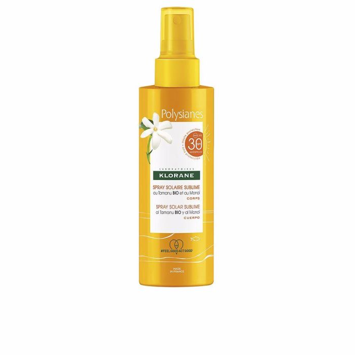Klorane Polysiane Monoï Y Tamanu Bio Spray Solaire Corps Spf30 200 mL