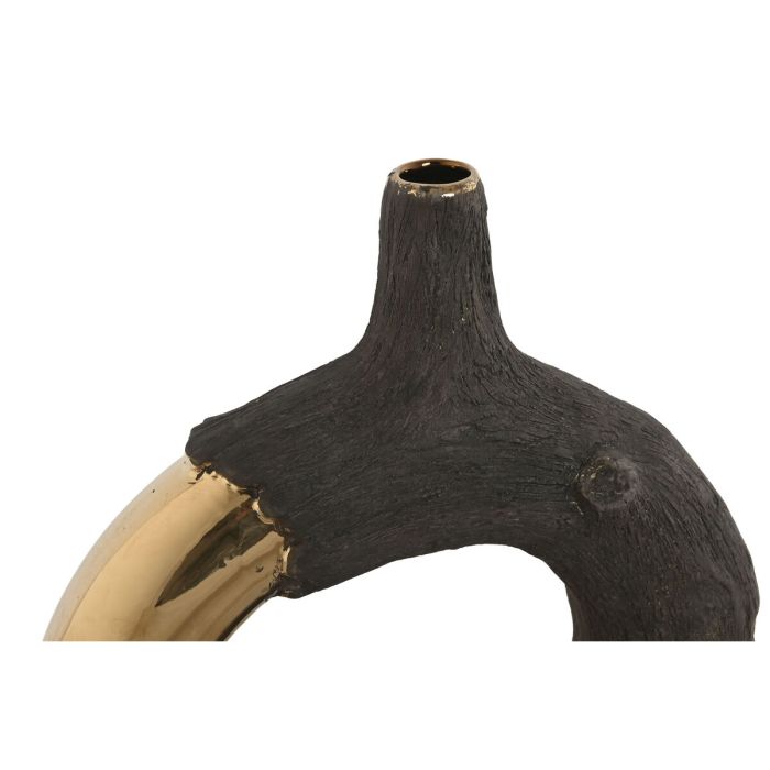 Vase Home ESPRIT Marron Doré Grès Moderne 29 x 9 x 33 cm 2 Vase Home ESPRIT Marron Doré Grès Moderne 29 x 9 x 33 cm 2