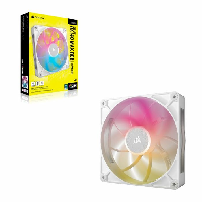 Ventillateur de cabine Corsair CO-9051039-WW iCUE LINK RX140 RGB Max White (1 Unité) 1