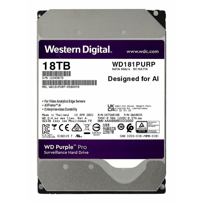 Disque dur Western Digital Purple Pro 3,5" 18 TB 2
