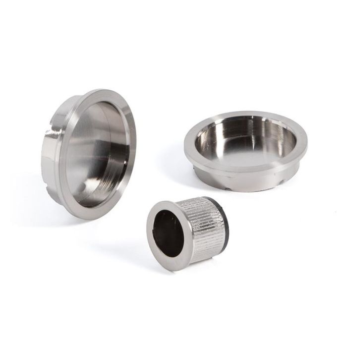 HERRAJES ALK Kit Poignées Porte Coulissante Nickel Satiné