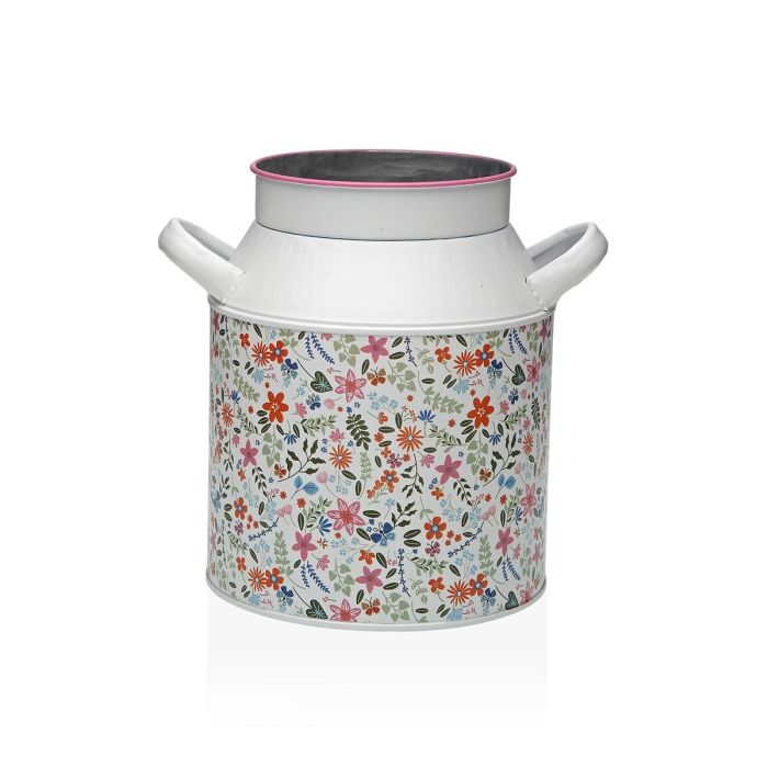 Vase Versa Rose Métal Fleurs 13 x 15,5 x 21 cm