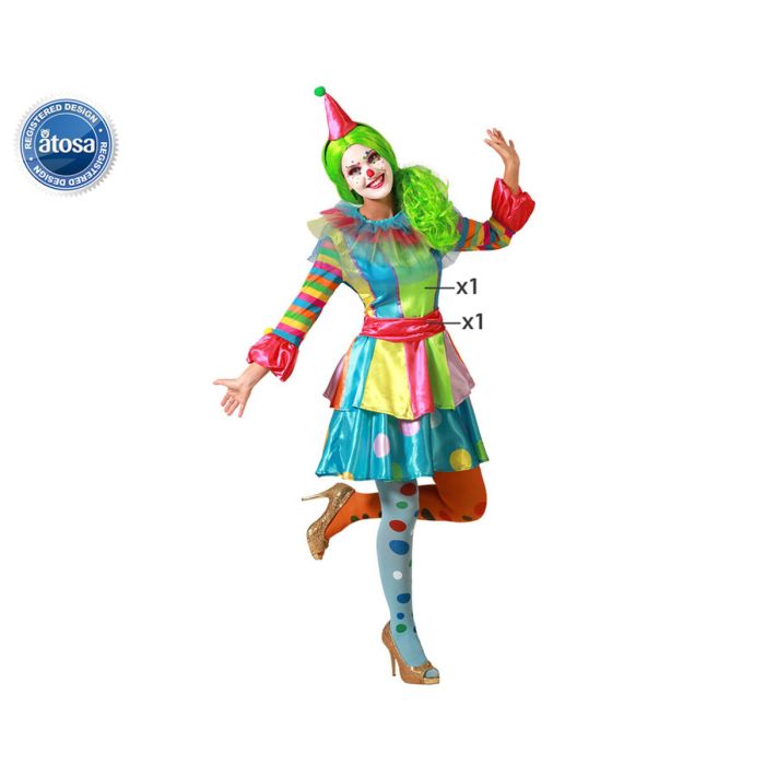 Déguisement pour Adultes Femme Clown XS/S 3