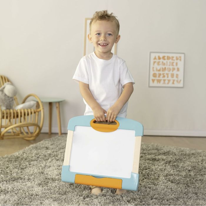 Tableau magique Smoby Magnetic modulo slate Blanc Bois 1