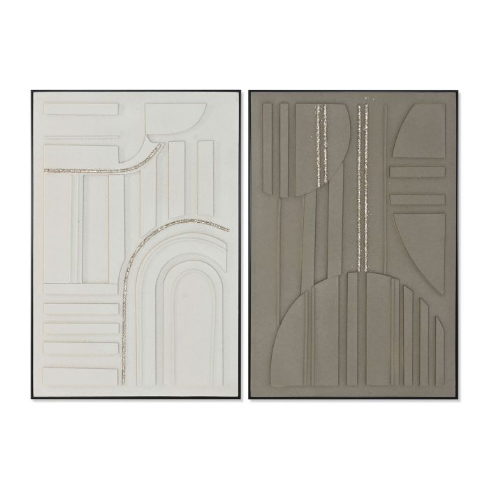 Toile Home ESPRIT Marron Beige Moderne Urbaine 82 x 4 x 122 cm (2 Unités) Toile Home ESPRIT Marron Beige Moderne Urbaine 82 x 4 x 122 cm (2 Unités)