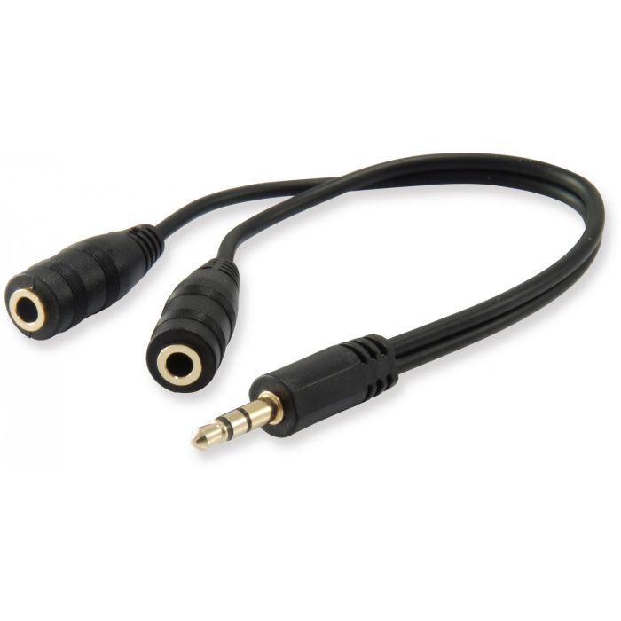 Equip Audiokabel Splitter 3.5mm 1x St/2x Bu 0 Equip Audiokabel Splitter 3.5mm 1x St/2x Bu 0