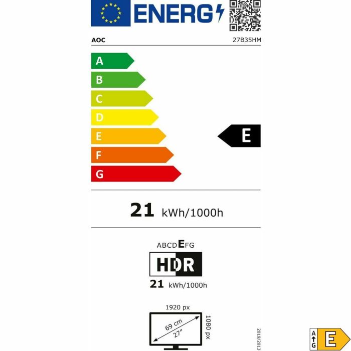 Monitor Gaming AOC 27B35HM 27" Full HD 49