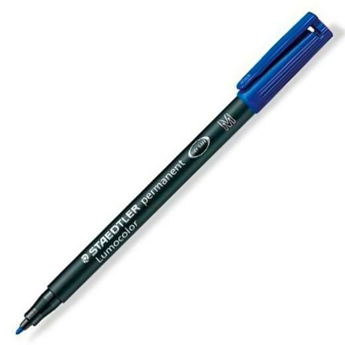 Marqueur permanent Staedtler Lumocolor 317-3 M Bleu (10 Unités) 1 Marqueur permanent Staedtler Lumocolor 317-3 M Bleu (10 Unités) 1