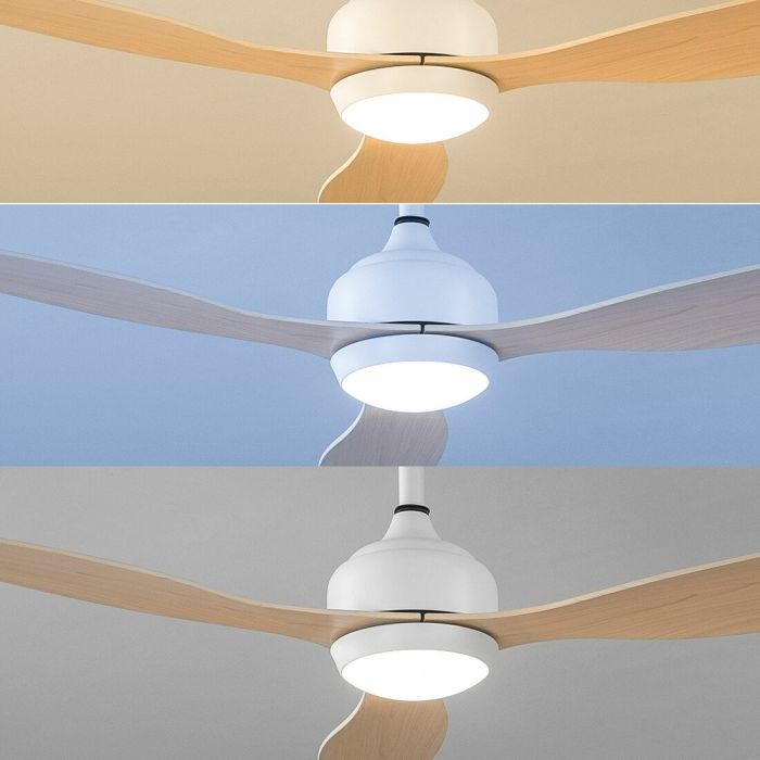Ventilateur de Plafond avec Lumière LED et 3 Pales ABS Wuled InnovaGoods Bois 36 W 52" Ø132 cm 7