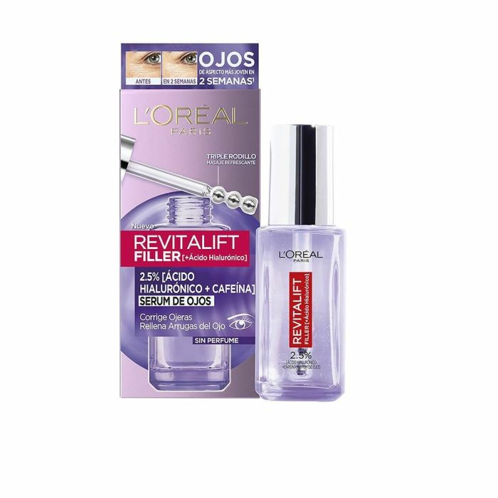 L'Oréal Paris REVITALIFT FILLER Sérum Yeux Acide Hyaluronique Caffeine 20 ml