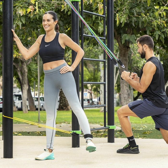 Pack Planche de Pompes Push-Up et Set de Bandes de Résistance avec Accessoires et Guide d´Entraînement InnovaGoods 25 Pack Planche de Pompes Push-Up et Set de Bandes de Résistance avec Accessoires et Guide d´Entraînement InnovaGoods 25