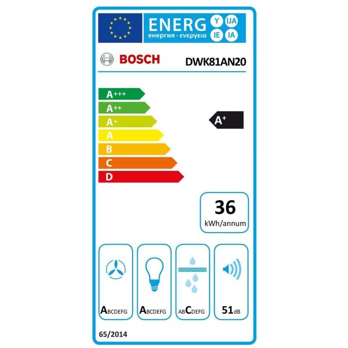 Hotte standard BOSCH DWK81AN20 Blanc 9 Hotte standard BOSCH DWK81AN20 Blanc 9