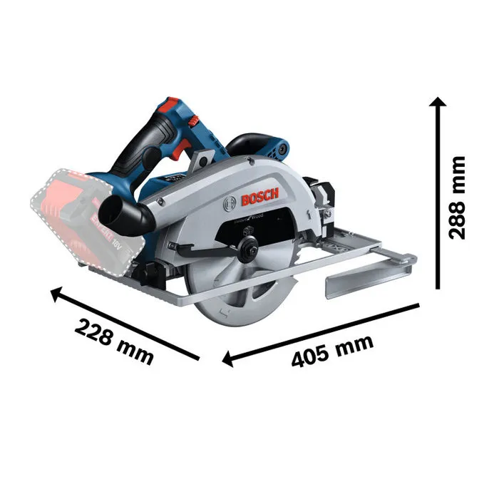 Bosch Professional Scie circulaire sans fil GKS 18V-68 G, 18V 190mm, coffret avec butée parallèle, lame et calage, pour bois et composites