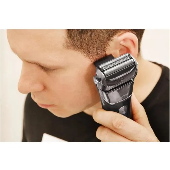 Sencor SMS 0900BK Rasoir électrique avec tondeuse intégrée - 2 lames en acier inoxydable - Jusqu'à 90 min d'autonomie - Recharge rapide 1,5 h - Lavable IPX6 - Affichage LED Sencor SMS 0900BK Rasoir électrique avec tondeuse intégrée - 2 lames en acier inoxydable - Jusqu'à 90 min d'autonomie - Recharge rapide 1,5 h - Lavable IPX6 - Affichage LED