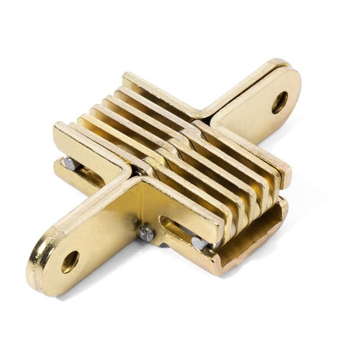 Bisagra Invisible Para Puertas De Muebles. Acabado Latonado Y Niquel Acabado Níquel Ceam 2