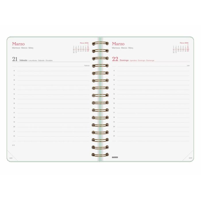 Agenda Finocam Alma Menthe A5 15,5 x 21,2 cm 2026 4 Agenda Finocam Alma Menthe A5 15,5 x 21,2 cm 2026 4