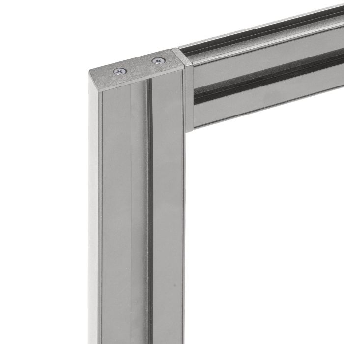 Emuca Kit de cadre modulaireKit de Zero avec matériel de fixation murale, Aluminium et Zamak, Peint gris pierre 4