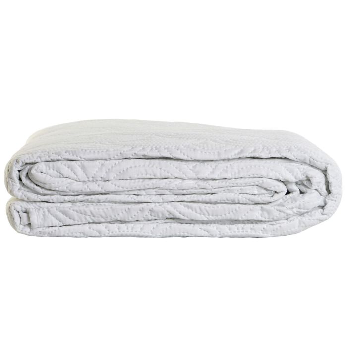 Couvre-lit DKD Home Decor Blanc Lit king size 270 x 270 x 1 cm 4