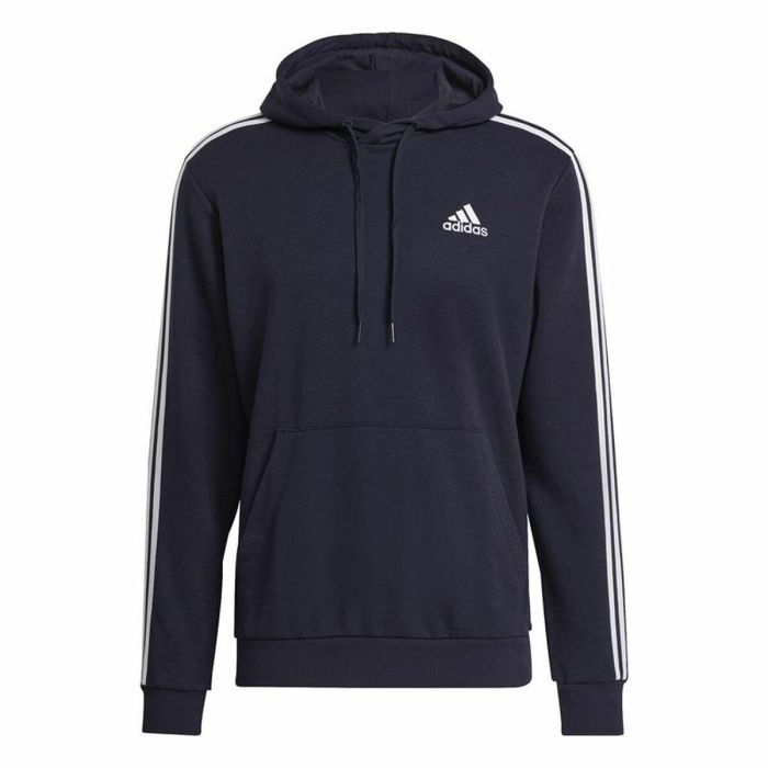 Sweat à capuche homme Adidas Essentials 3 Stripes Blue marine 0 Sweat à capuche homme Adidas Essentials 3 Stripes Blue marine 0