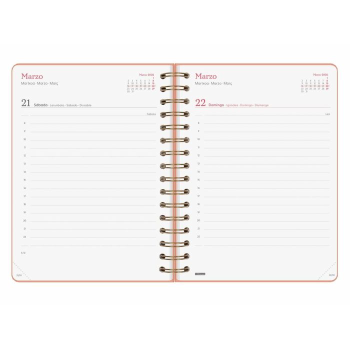 Agenda Finocam Alma Corail A5 15,5 x 21,2 cm 2026 4