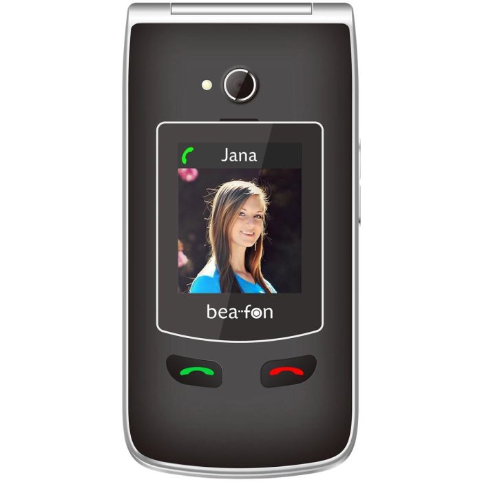 Beafon SL645plus Téléphone Portable 4G Clapet SIM Unique Écran 2.8" Appareil Photo 3 MP Bluetooth USB-C Noir Argent avec Protection IP54