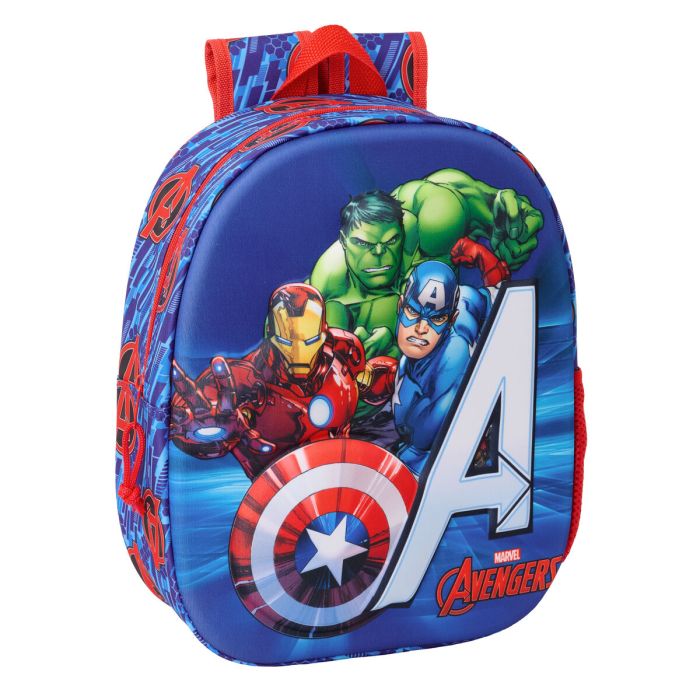 Sac à dos enfant The Avengers Rouge Bleu foncé 27 x 33 x 10 cm 3D 0 Sac à dos enfant The Avengers Rouge Bleu foncé 27 x 33 x 10 cm 3D 0