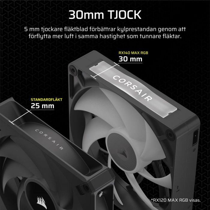 Ventillateur de cabine Corsair CO-9051036-WW iCUE LINK RX140 RGB Max 6 Ventillateur de cabine Corsair CO-9051036-WW iCUE LINK RX140 RGB Max 6