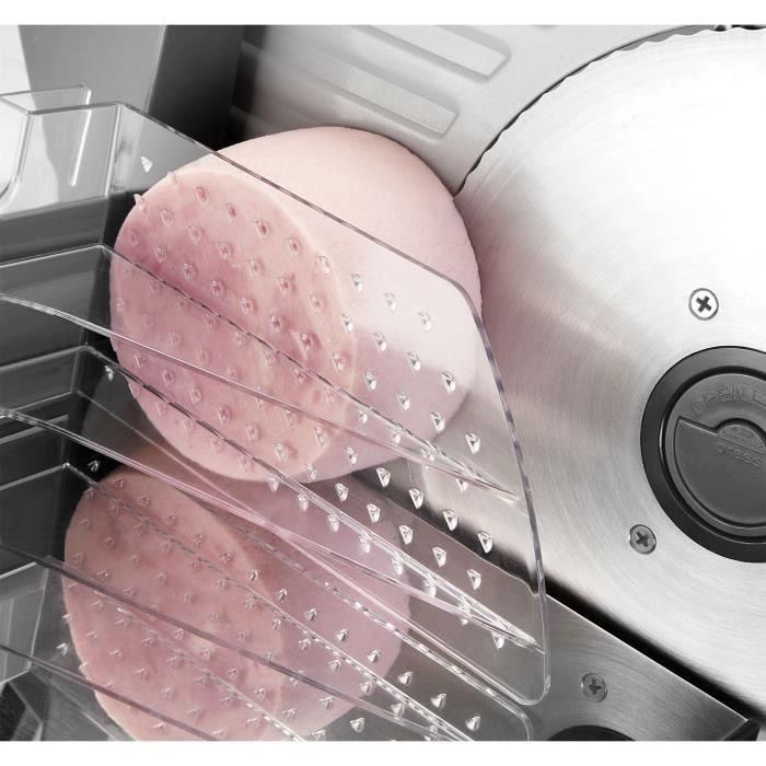 SENCOR Trancheuse électrique SFS 4050SS - 150 W - Disque inox 190 mm - Épaisseur réglable 1 à 15 mm - Argent