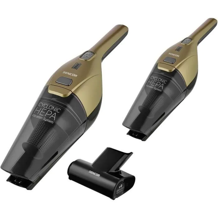 Sencor SVC 0607CH Aspirateur Balai Sans Fil 3 en 1, Léger, avec Brosse Rotative et Unité Portative, Filtre HEPA, Autonomie 45 Min, 2 Niveaux Puissance, Éclairage LED
