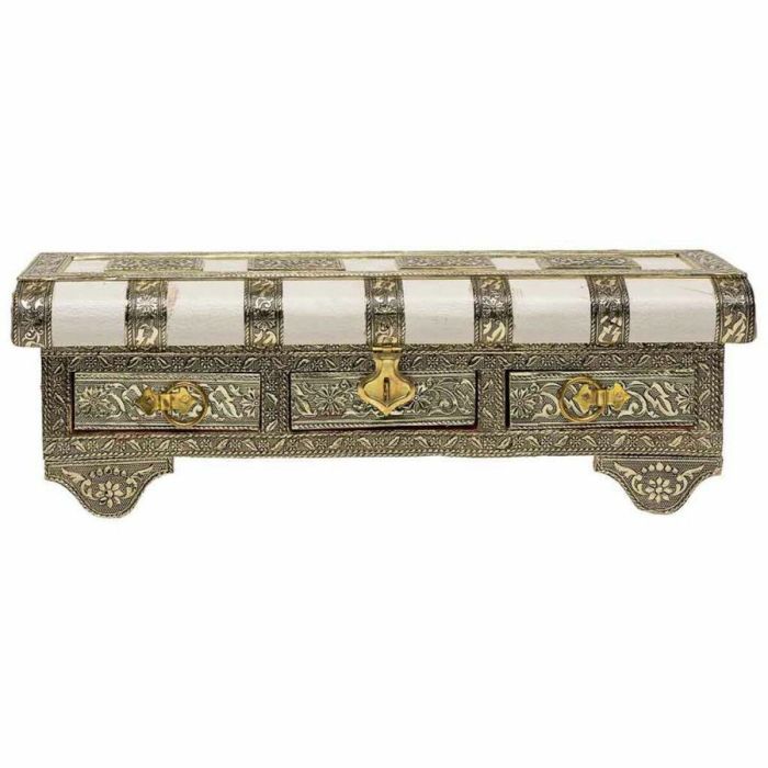 Boîte à bijoux Alexandra House Living Blanc Aluminium Bois MDF 13 x 12 x 38 cm 5