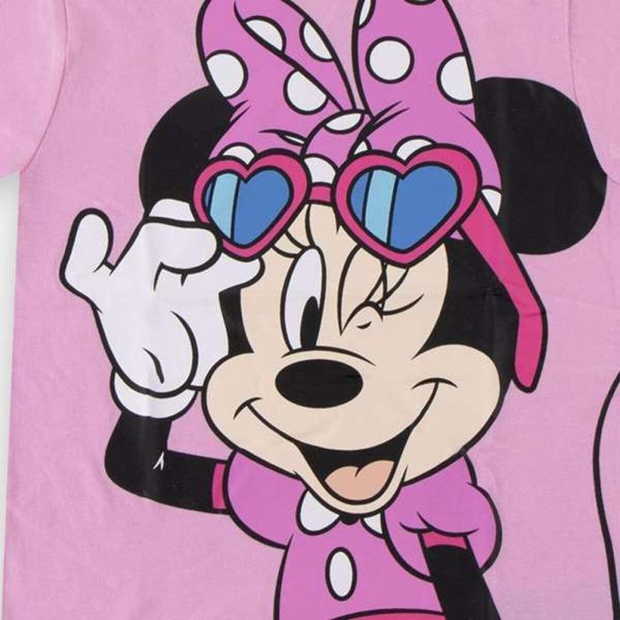 T shirt à manches courtes Enfant Minnie Mouse Rose 37 1