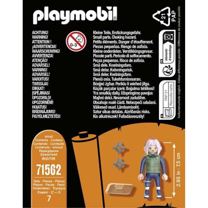 Playset Playmobil Naruto: Sakura 71562 7 Pièces 1
