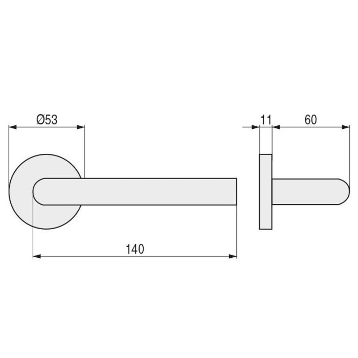 Roseta Inox-Art Hera D53 Forma ''L'' Herrajes Alk 2 Roseta Inox-Art Hera D53 Forma ''L'' Herrajes Alk 2