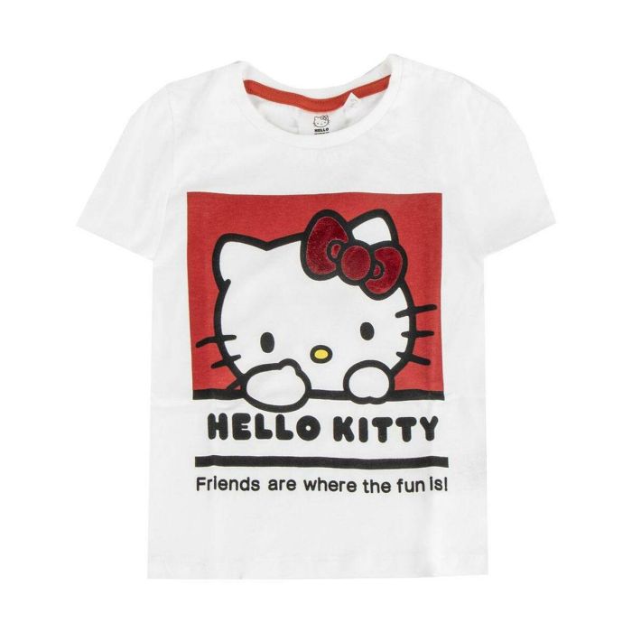 T shirt à manches courtes Enfant Hello Kitty Blanc 3