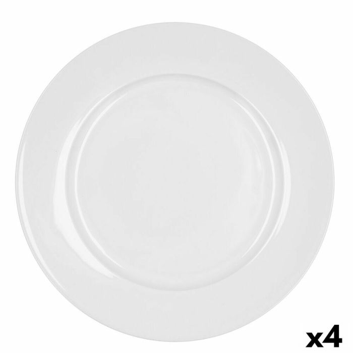 Assiette plate Bidasoa Glacial Ala Ancha Céramique Blanc Ø 30 cm (Pack 4x) 1