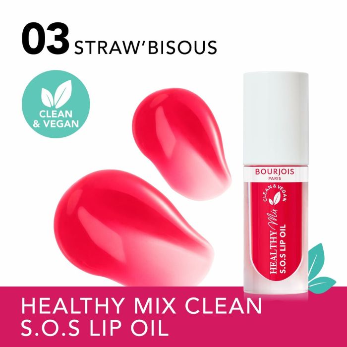 Rouge à lèvres Bourjois HEALTHY MIX S.O.S Nº 03-Straw'bisous 4,5 ml 12 Rouge à lèvres Bourjois HEALTHY MIX S.O.S Nº 03-Straw'bisous 4,5 ml 12