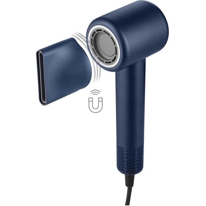 Sencor SHD 8520BL - Sèche-cheveux professionnel 1500 W, moteur BLDC 110000 tr/min, 2 vitesses et 4 températures, bleu, avec buse et diffuseur magnétiques