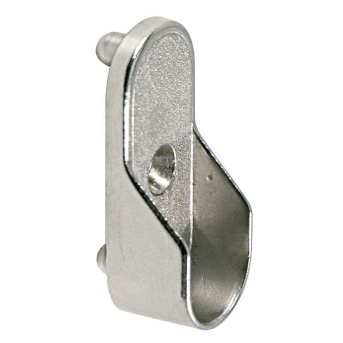 HERRAJES ALK Support tube ovale zamak nickelé montage direct 5mm