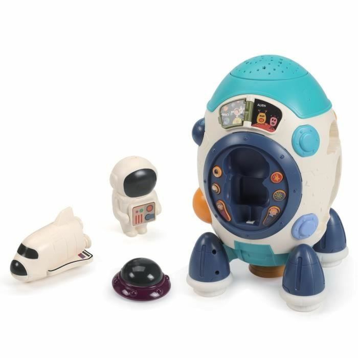 Lexibook LEX3380743106724 Fusée Projecteur d'Étoiles Connaissances Spatiales Quiz Musique Français