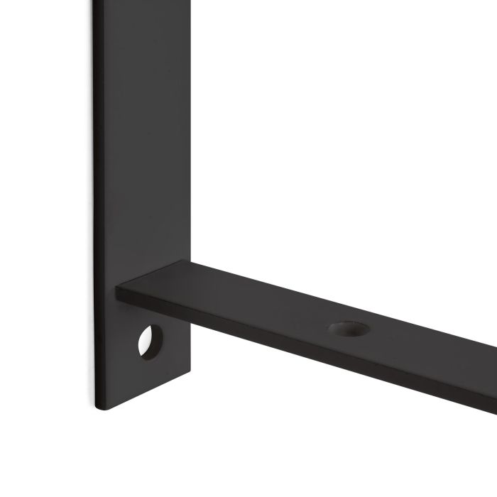 Emuca Jeu de supports pour étagères en bois Shelf avec forme triangulaire, Acier, Peint en noir 4