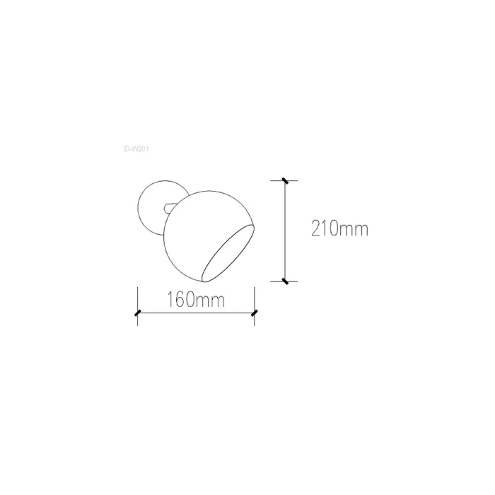 Lampe de Techo "Dylan" [SKD-W201-B] Applique Murale Aluminium Orientable LED GU10 Eclairage Interieur 2