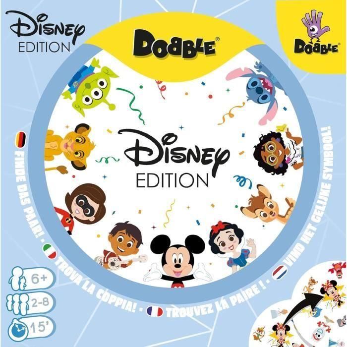 DOBBLE Disney, Jeu de cartes rapide et amusant pour enfants des 6 ans, avec Héros Disney, 5 Mini Jeux, 2 a 8 joueurs, Asmodee 2