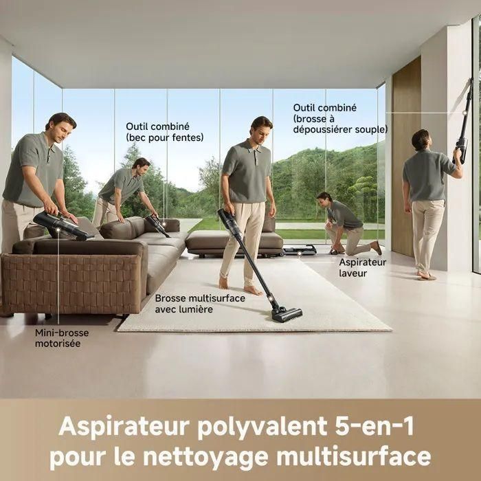 DREAME H14 Dual - Aspirateur Balai Laveur- 18k Pa - Aspirateur eau et poussieres - Fonctionnel multisurfaces 5-en-1 1